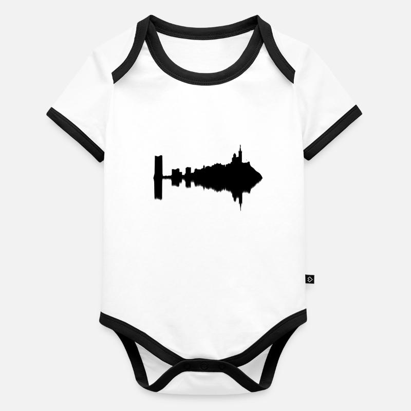 Marseille, fun reflection Organic Baby Contrasting Bodysuit