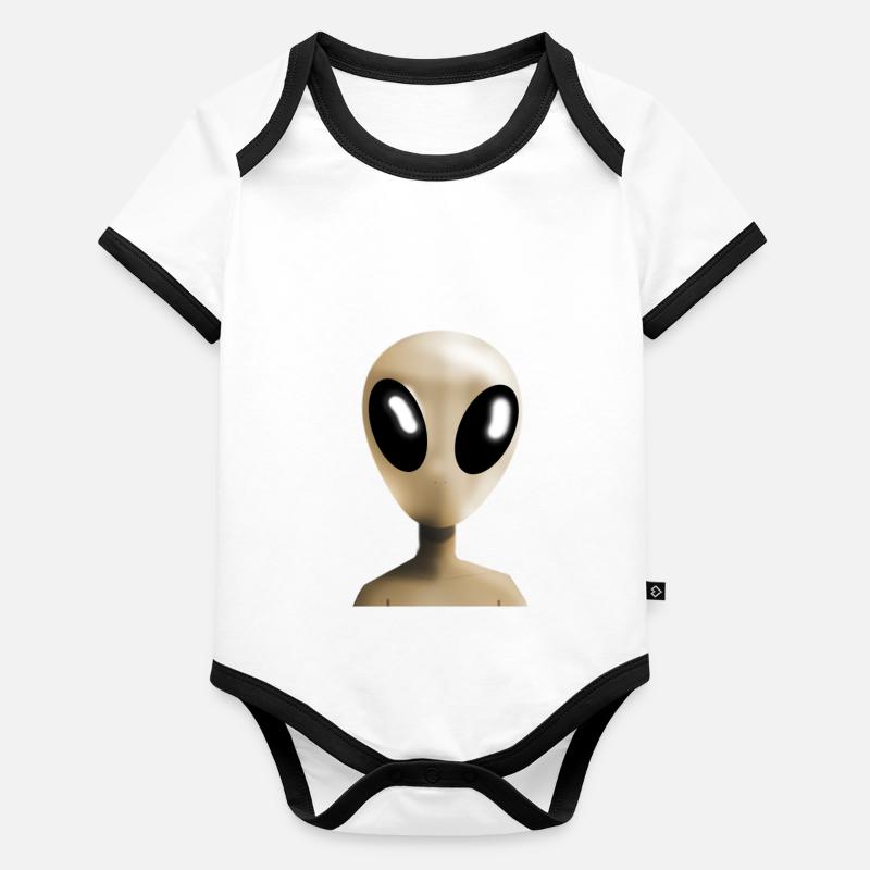 Alien geek Organic Baby Contrasting Bodysuit