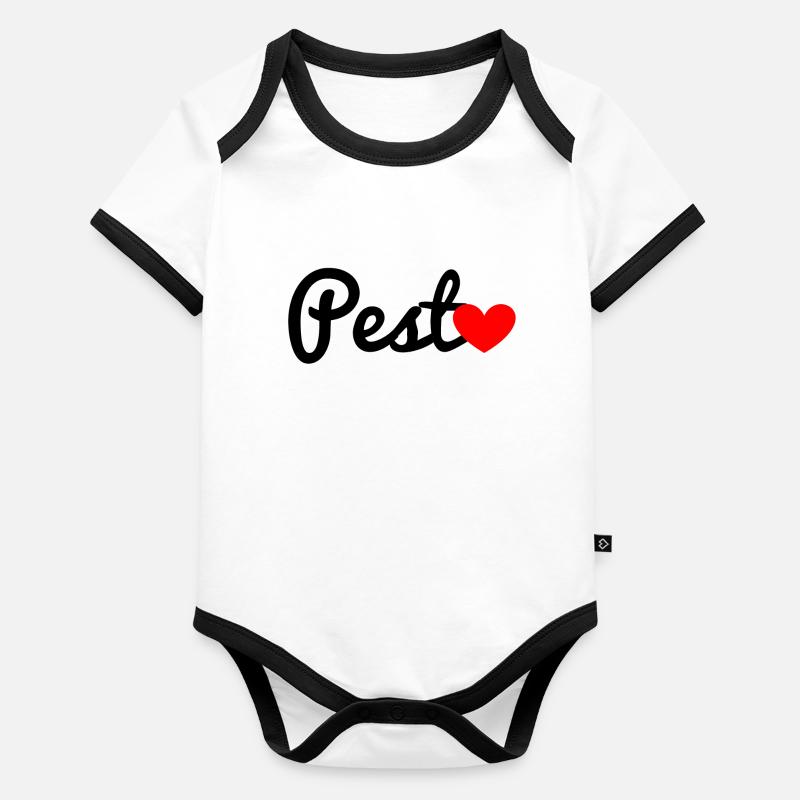 Pesto Body Bébé bio contrasté manches courtes