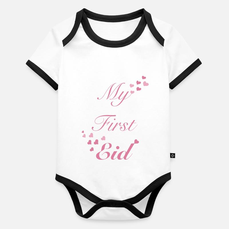 My First Eid Organic Baby Contrasting Bodysuit