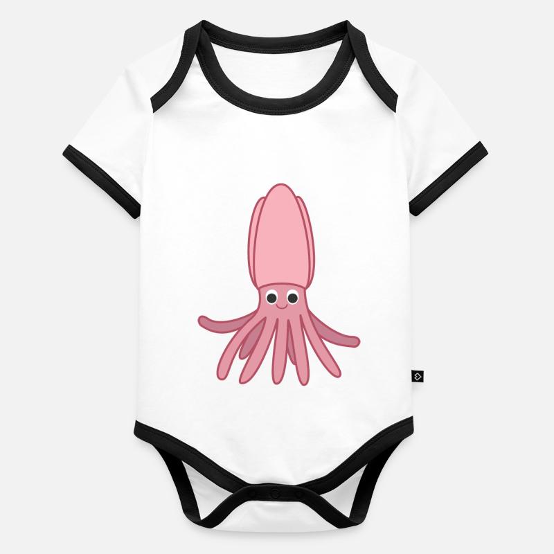 Squid Organic Baby Contrasting Bodysuit