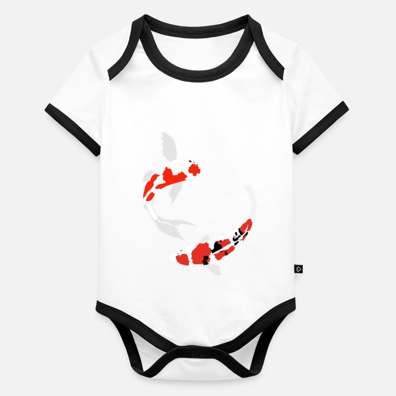 Carpe cage Body Bébé bio contrasté manches courtes