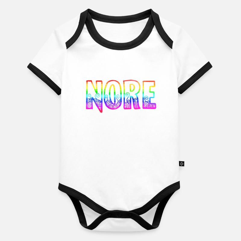 nore rs regenboren Body Bébé bio contrasté manches courtes