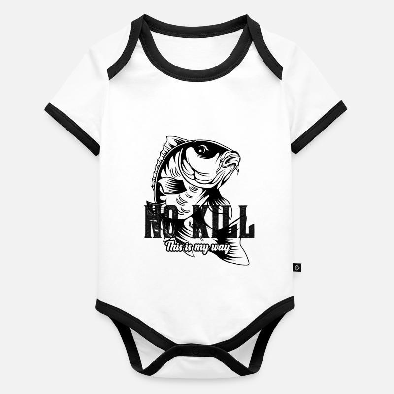 Carp - no kill 2022 Body Bébé bio contrasté manches courtes
