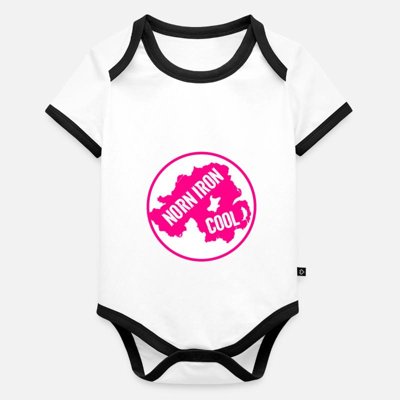 Fer Norn Body Bébé bio contrasté manches courtes