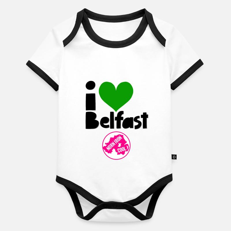 Belfast Irlande du Nord Body Bébé bio contrasté manches courtes