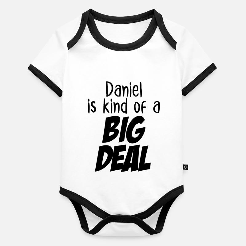 Daniel ist eine große Sache Baby Bio-Kurzarm-Kontrastbody