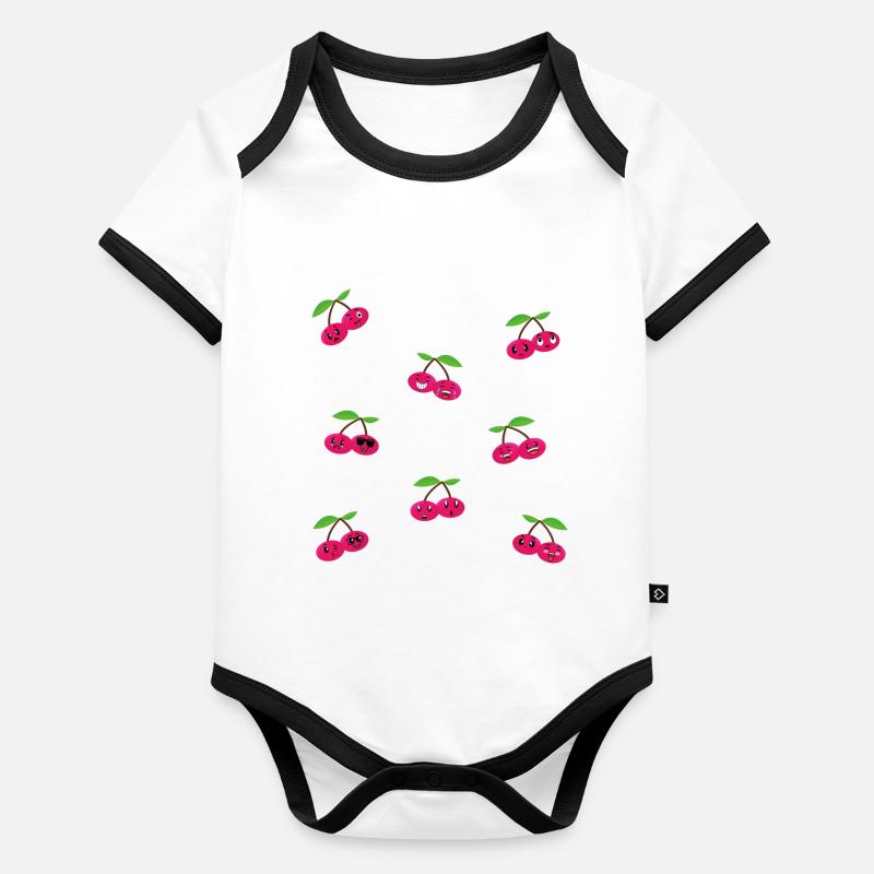 Cherry Organic Baby Contrasting Bodysuit