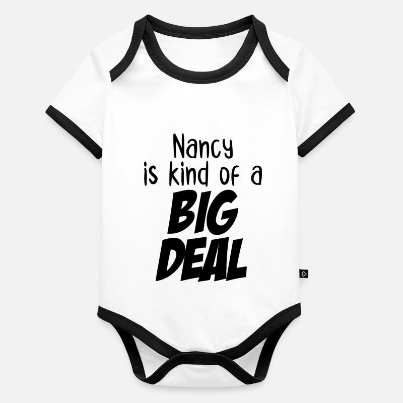Nancy est un peu une grosse affaire Body Bébé bio contrasté manches courtes