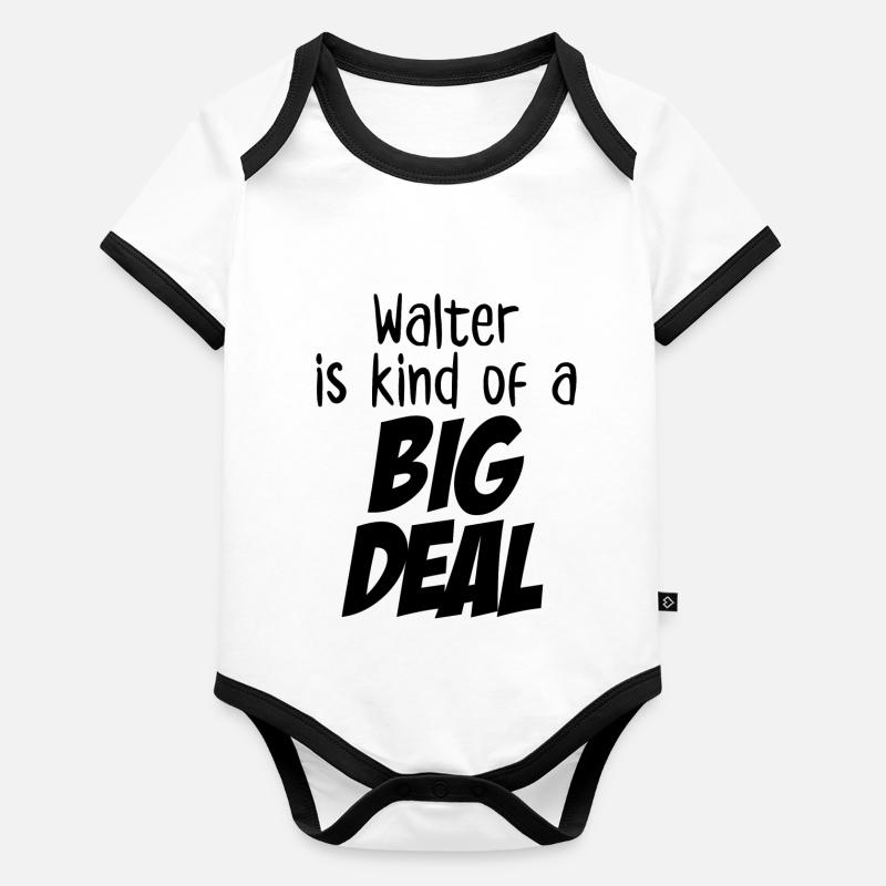 Walter est un peu un gros problème Body Bébé bio contrasté manches courtes