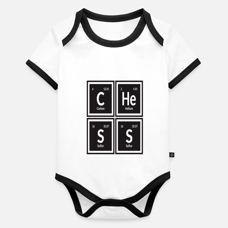 Chess | Periodic Table of Elements Organic Baby Contrasting Bodysuit