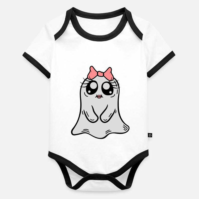 Little sweet ghost girl Organic Baby Contrasting Bodysuit