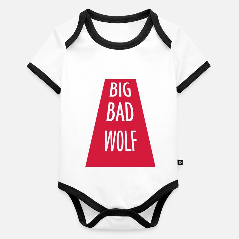 big bad wolf quote Organic Baby Contrasting Bodysuit