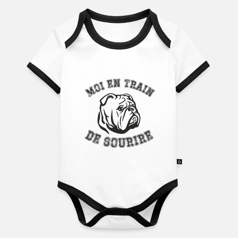 moi en train de sourire Body Bébé bio contrasté manches courtes