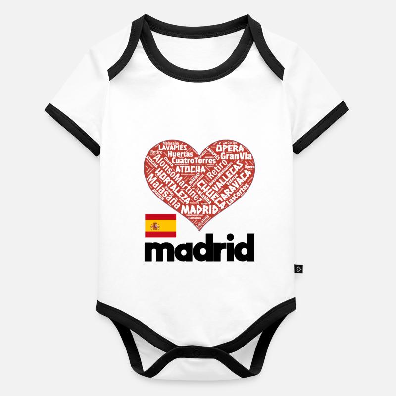 Madrid Body Bébé bio contrasté manches courtes
