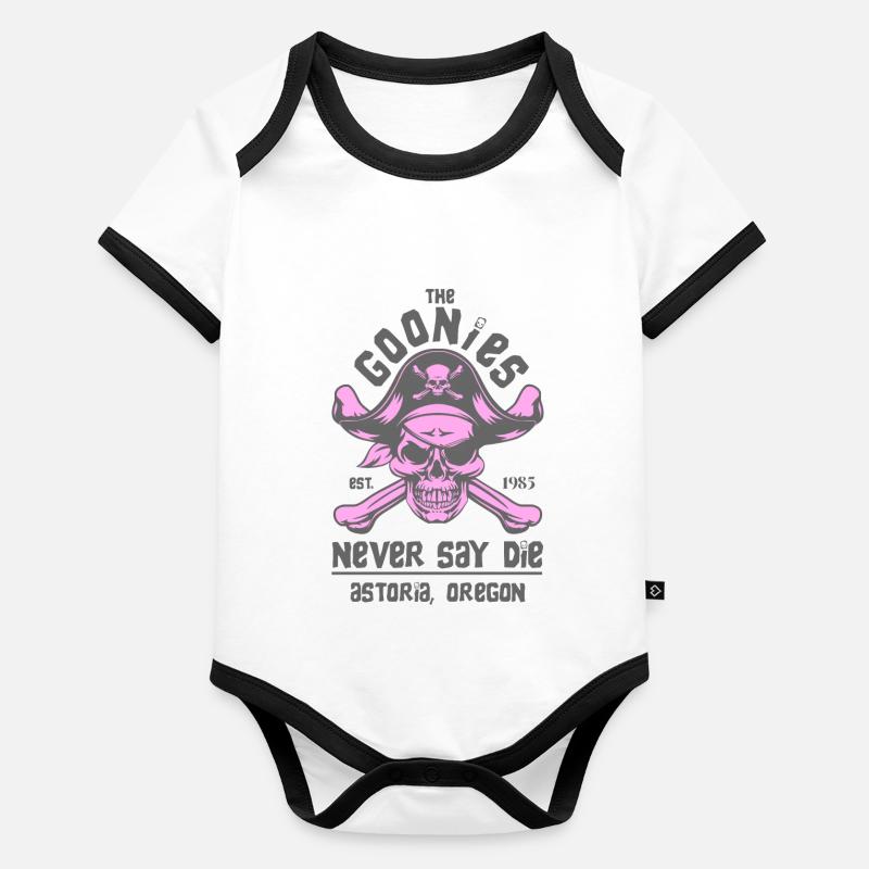 LES GOONIES 4 Body Bébé bio contrasté manches courtes