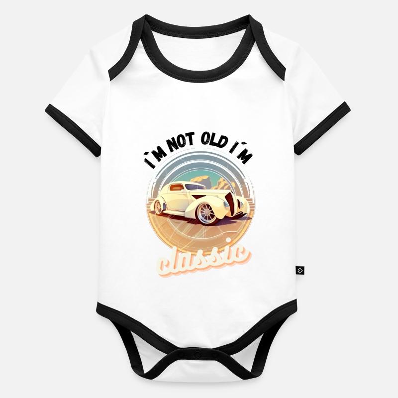 classic not old Organic Baby Contrasting Bodysuit