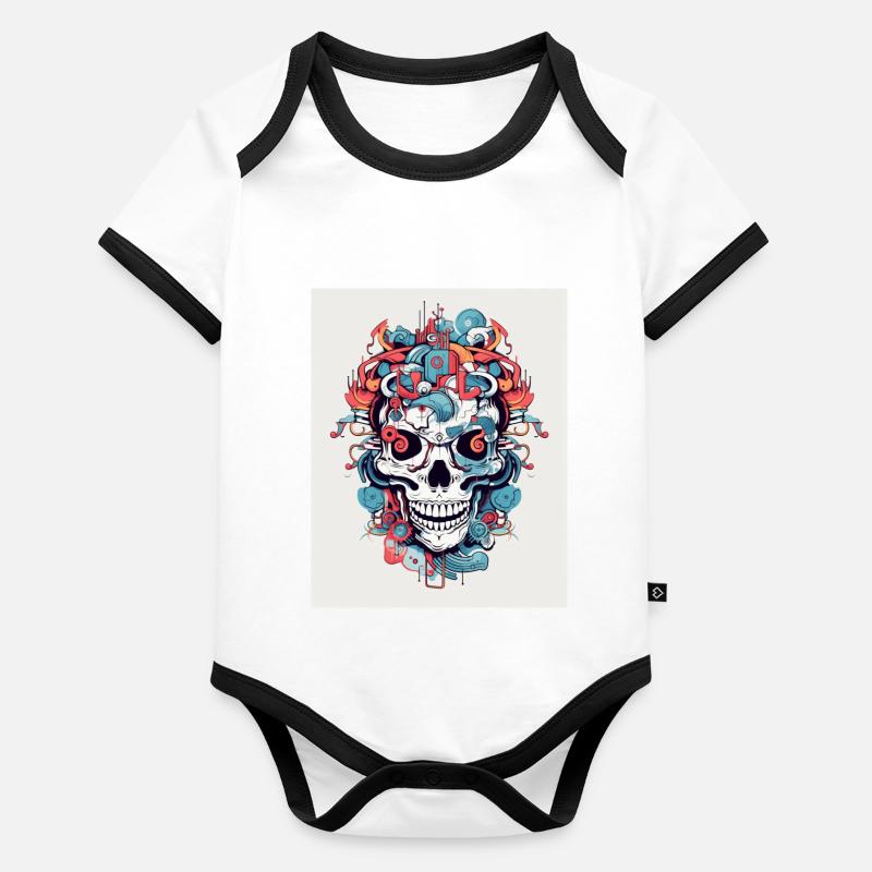 os coloré Body Bébé bio contrasté manches courtes