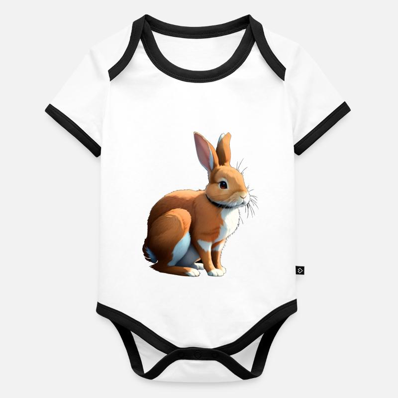 Orange Rabbit Organic Baby Contrasting Bodysuit