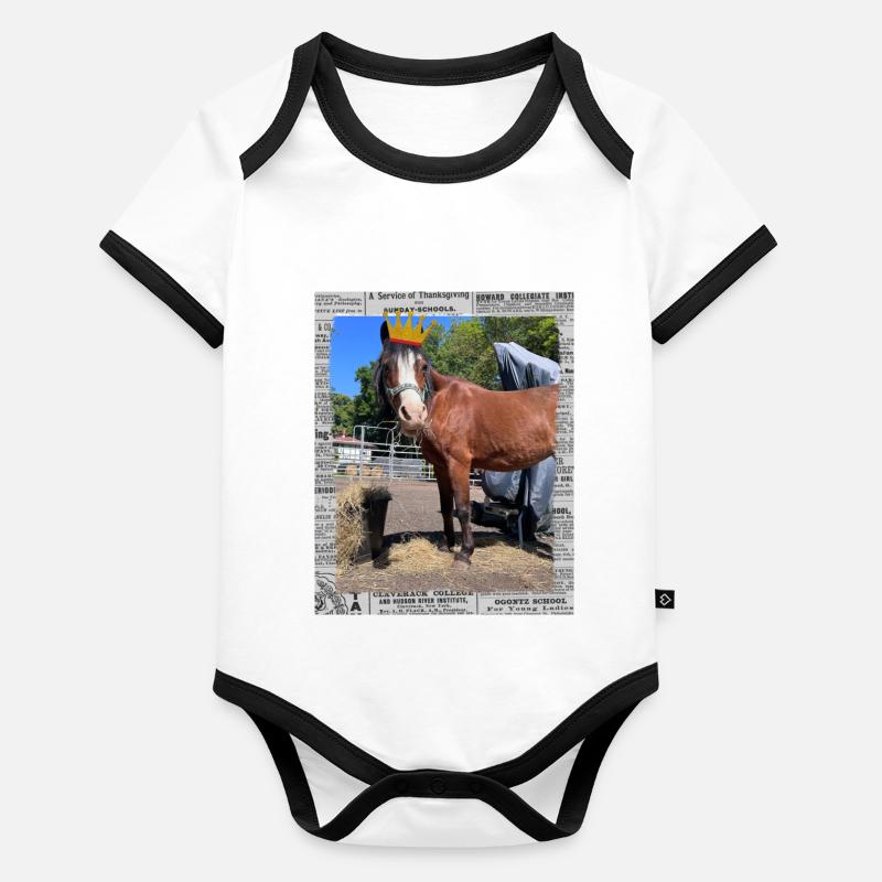 Sunny Princess Baby Bio-Kurzarm-Kontrastbody