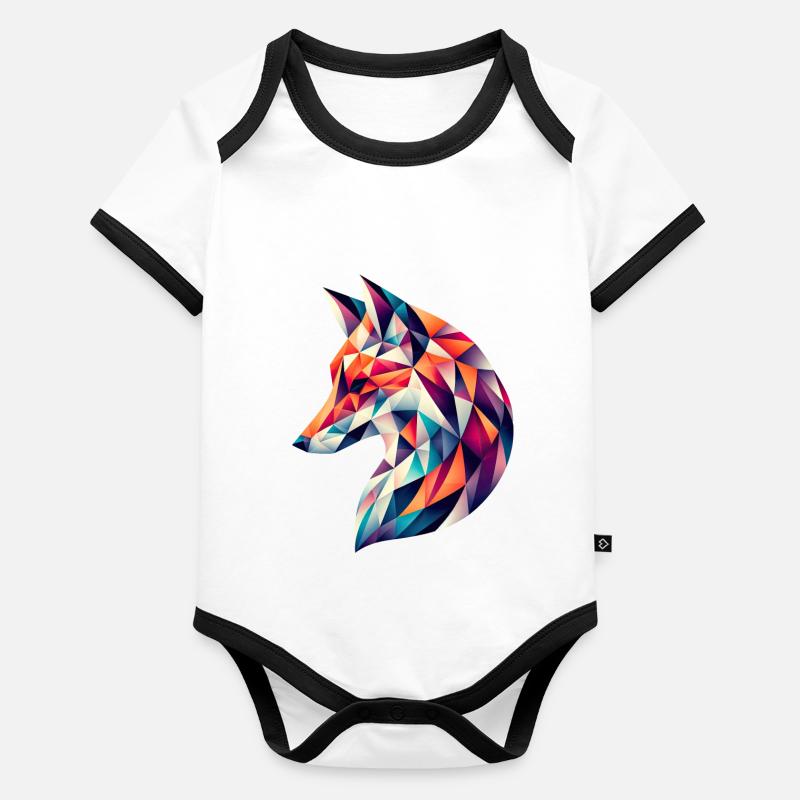 Fox vector Organic Baby Contrasting Bodysuit