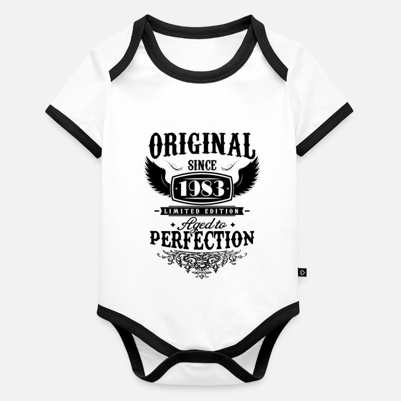 Perfektion 1983 - 41. Jahrestag, Original Baby Bio-Kurzarm-Kontrastbody