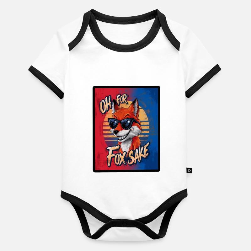Oh For Fox Sake Body Bébé bio contrasté manches courtes