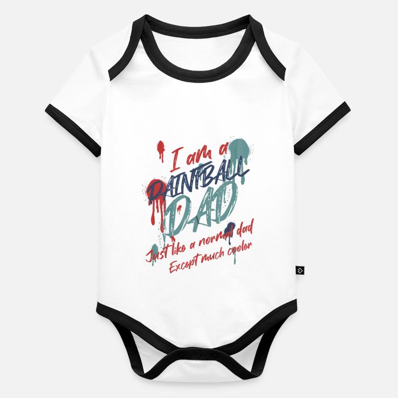 Ich bin ein Paintball-Vater, normal, aber viel cooler Baby Bio-Kurzarm-Kontrastbody