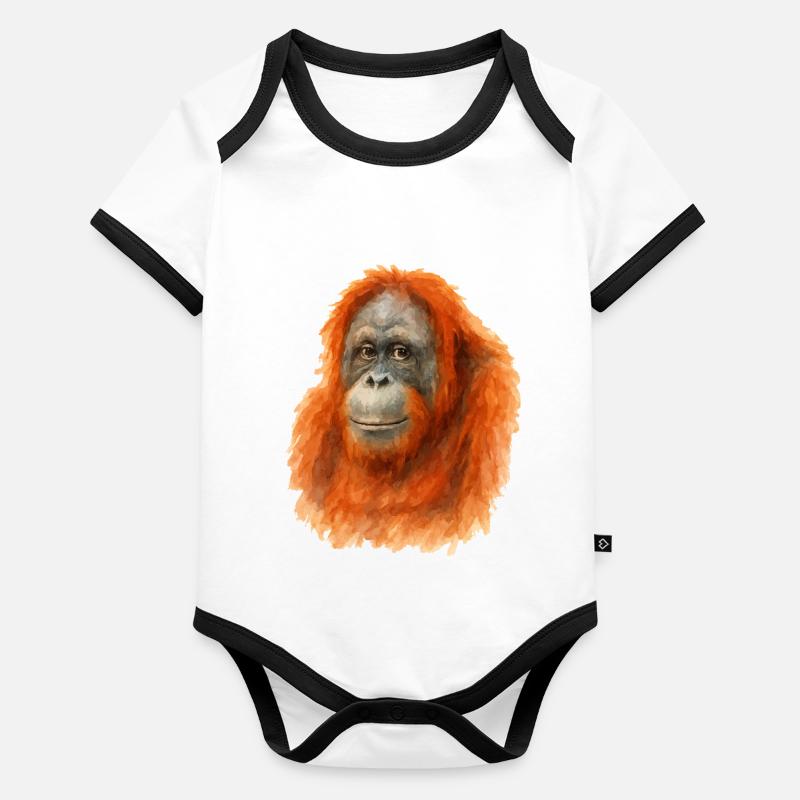 Orang Utan Organic Baby Contrasting Bodysuit