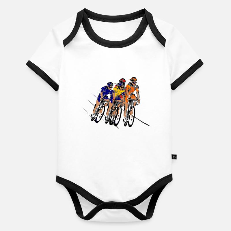 Cycling Organic Baby Contrasting Bodysuit