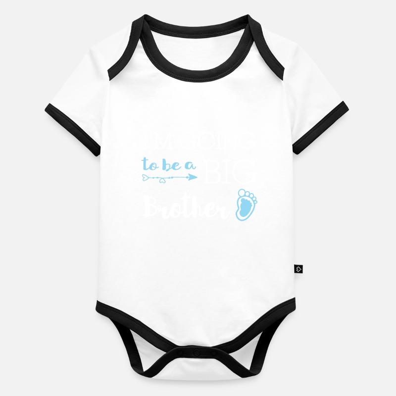 I'm going to be a big brother - Großer Bruder Baby Bio-Kurzarm-Kontrastbody