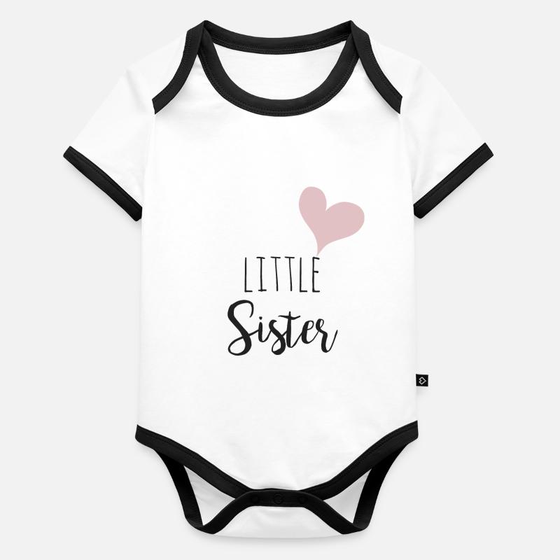 Little sister Organic Baby Contrasting Bodysuit