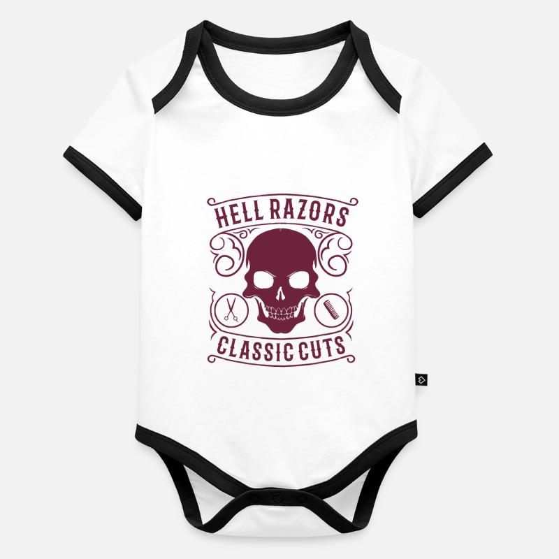 HellRazors Body Bébé bio contrasté manches courtes