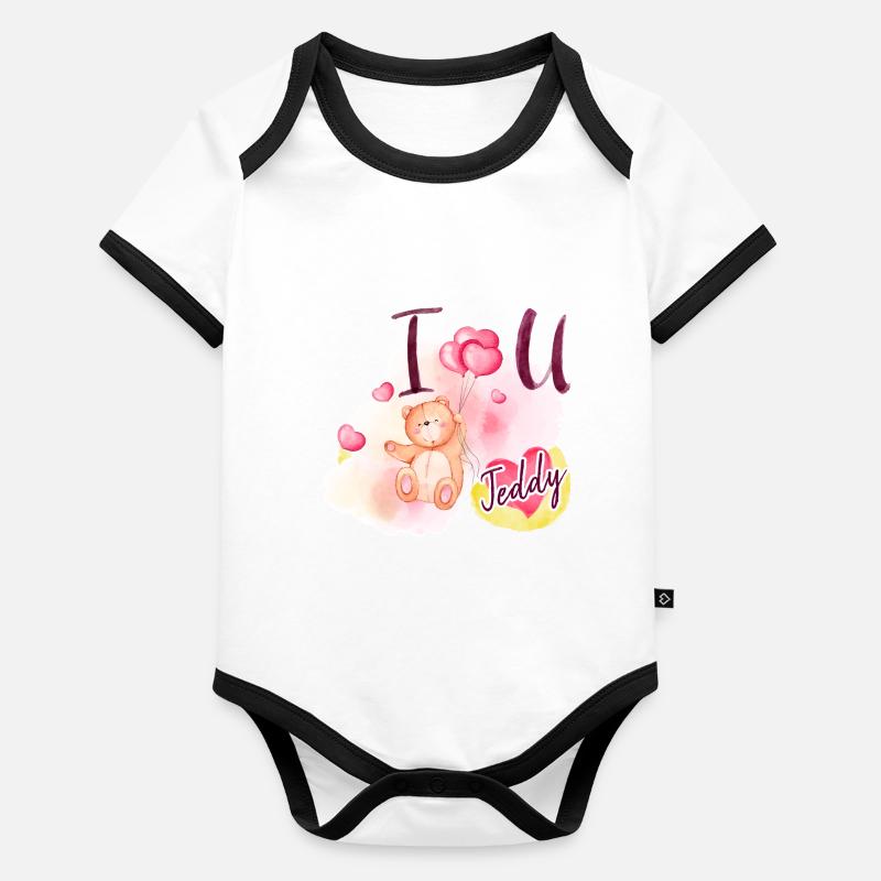Teddy Organic Baby Contrasting Bodysuit
