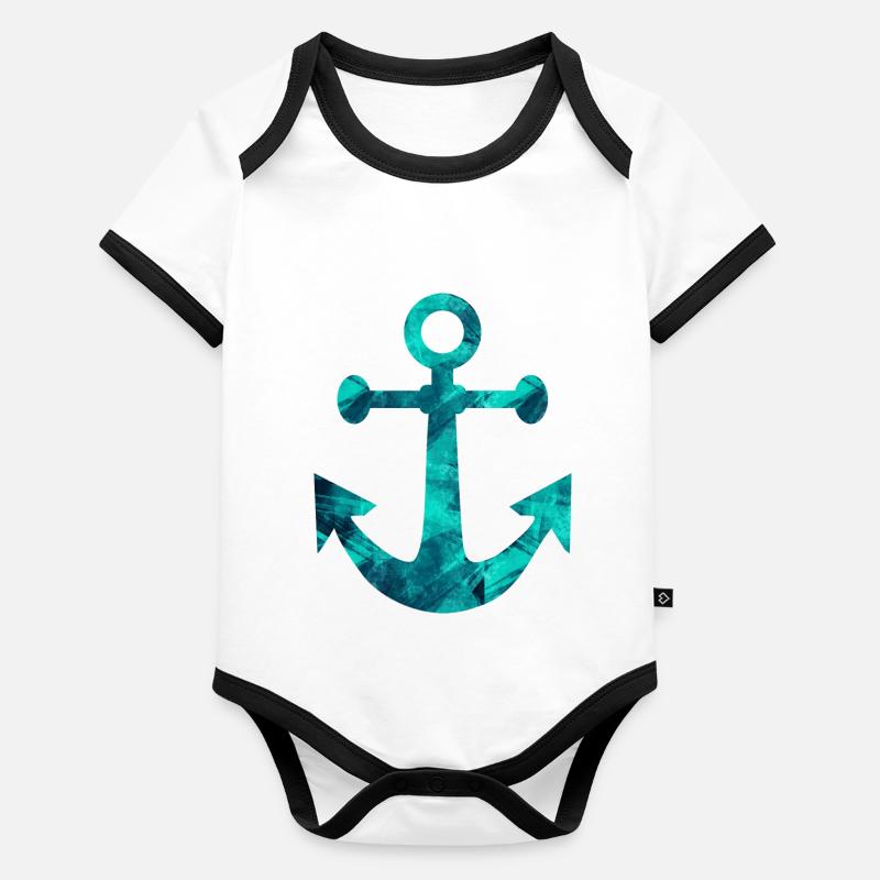 Anker Baby Bio-Kurzarm-Kontrastbody