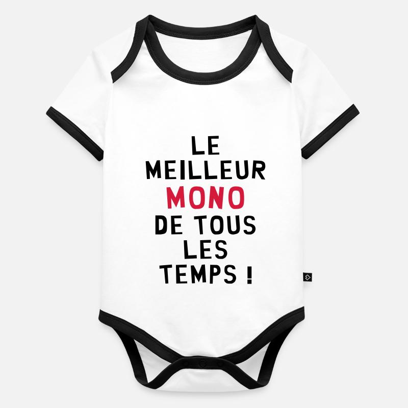 Moniteur / Monitrice / Mono / Formation / Ski Body Bébé bio contrasté manches courtes