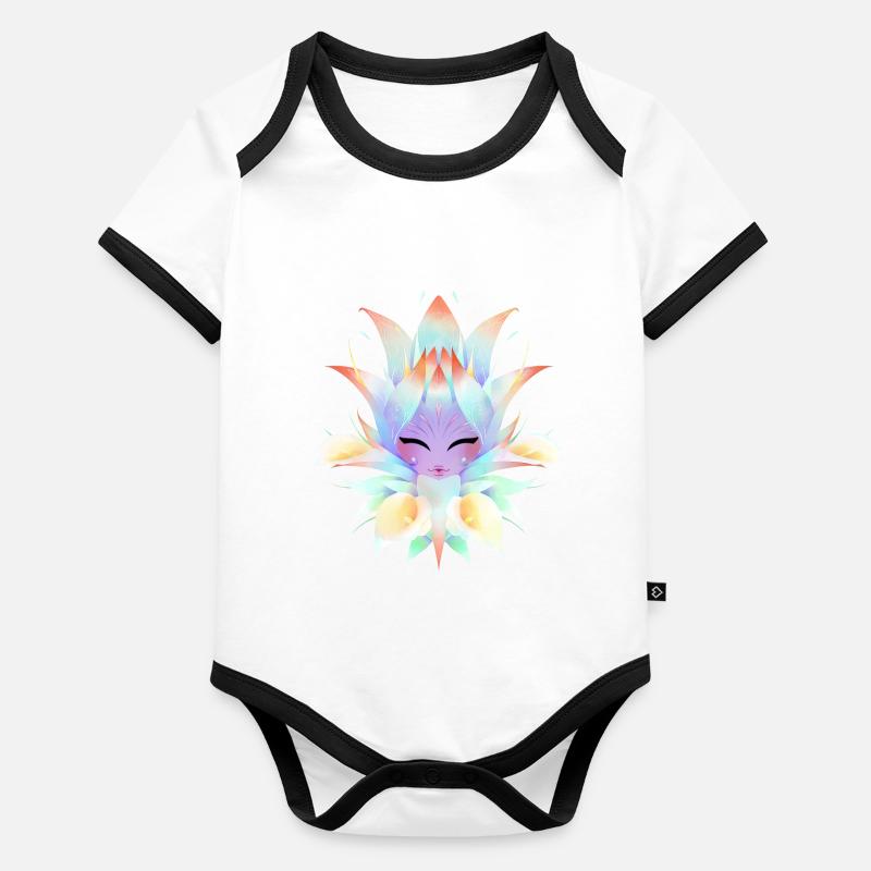 Blühende Fee Baby Bio-Kurzarm-Kontrastbody