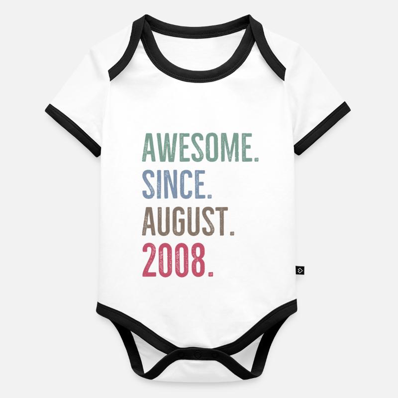 Awesome seit August 2008 Baby Bio-Kurzarm-Kontrastbody