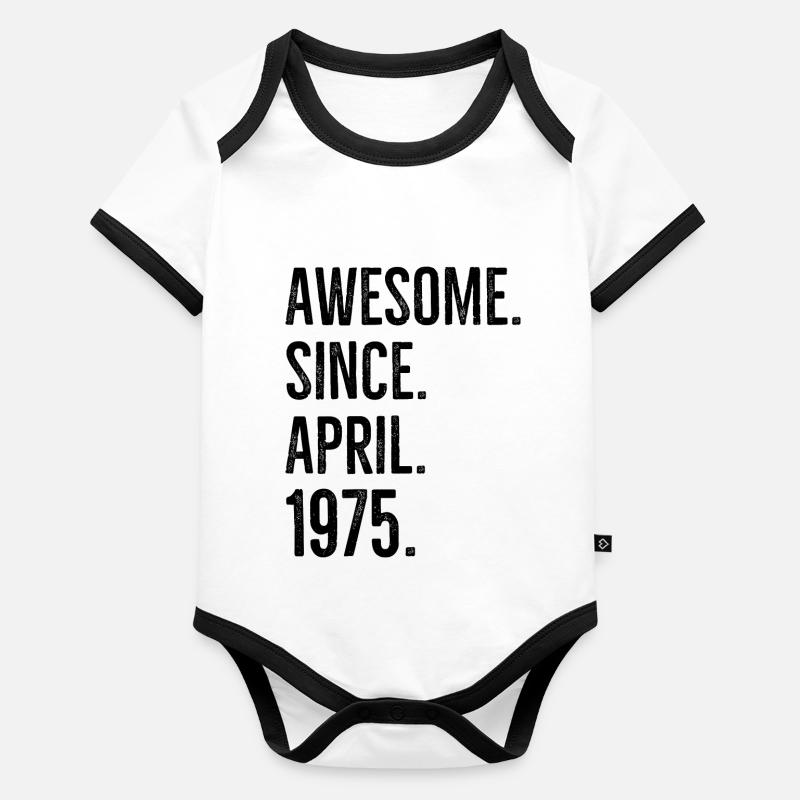 Awesome seit April 1975 Baby Bio-Kurzarm-Kontrastbody