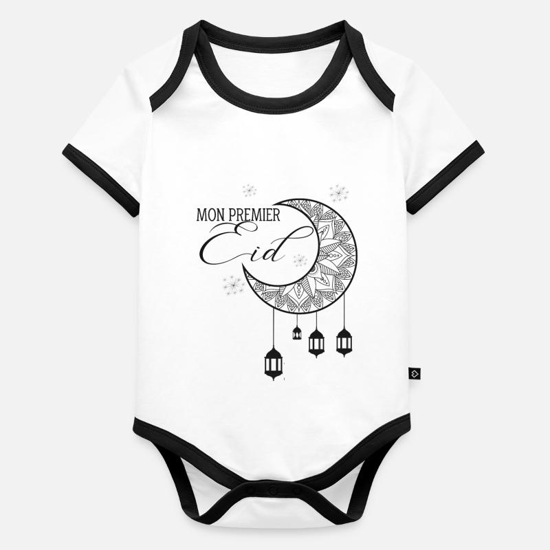 mon premier Eid Body Bébé bio contrasté manches courtes