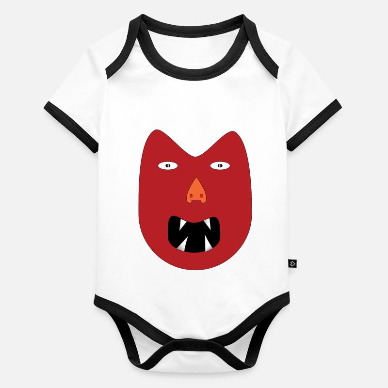 Vampire monstre Body Bébé bio contrasté manches courtes