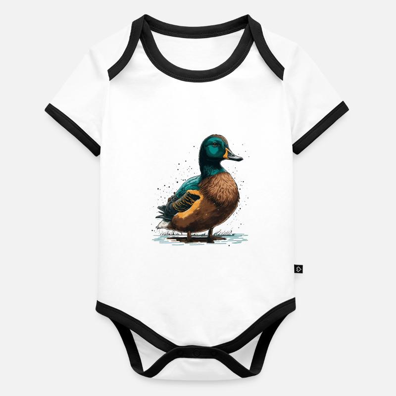 Duck Owner Organic Baby Contrasting Bodysuit