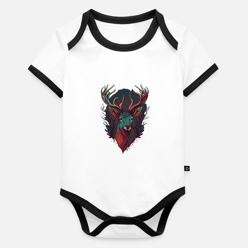 Antlers Organic Baby Contrasting Bodysuit