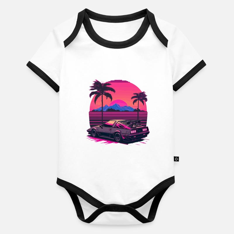 Chillwave-Auto Baby Bio-Kurzarm-Kontrastbody