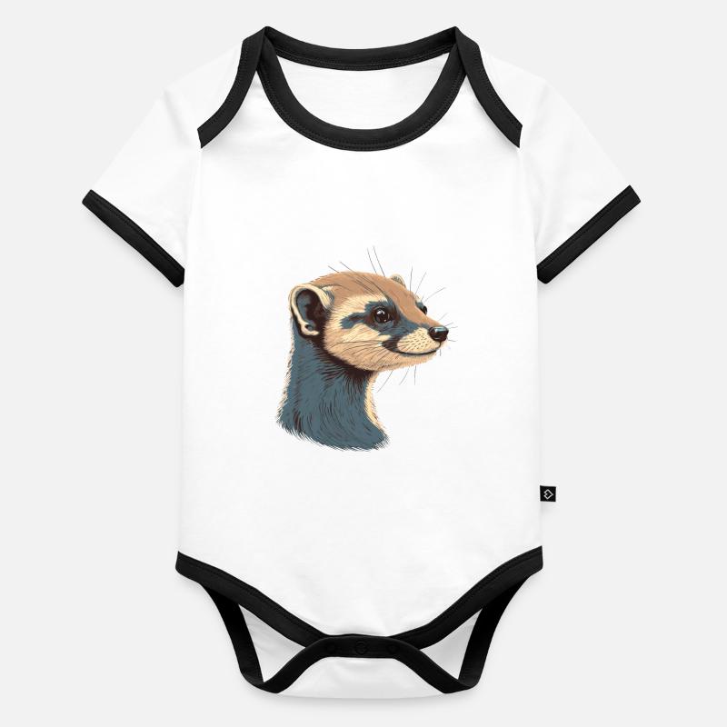 Ferret Organic Baby Contrasting Bodysuit