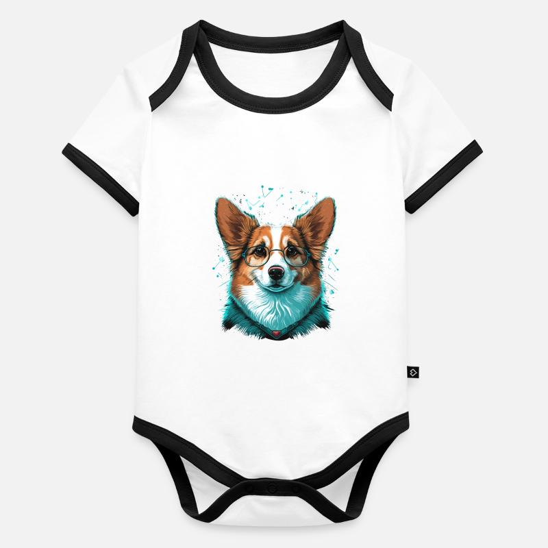 Smart Corgi Organic Baby Contrasting Bodysuit
