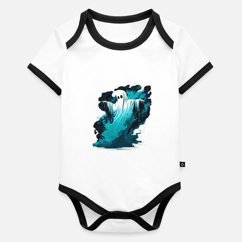 Fantôme tueur Body Bébé bio contrasté manches courtes