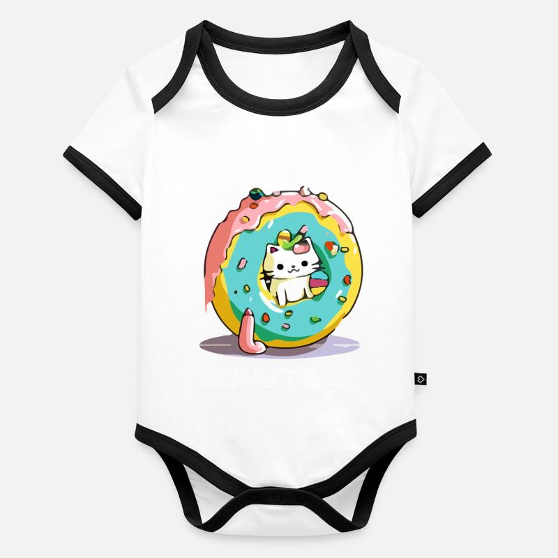 Donutcat Body Bébé bio contrasté manches courtes