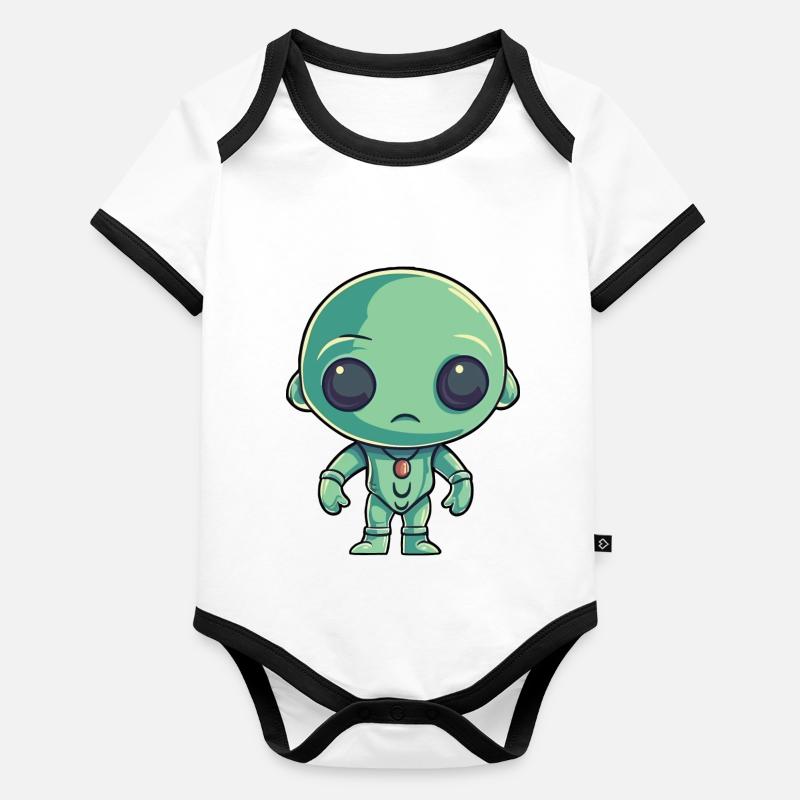 Alien Body Bébé bio contrasté manches courtes