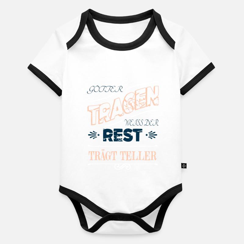chef steak geek geburtstag vegetarier restaurant Baby Bio-Kurzarm-Kontrastbody